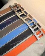 New Reproductions Hermes Leather Belt with New Buckle
